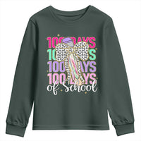 Retro Coquette 100 Days Of School Youth Sweatshirt for Schoolgirls Teacher