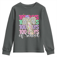 Retro Coquette 100 Days Of School Youth Sweatshirt for Schoolgirls Teacher