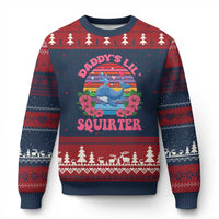 Funny Daddy's Lil Squirter Ugly Christmas Sweater Cute Whale Inappropriate Embarrassing Adult Joke - Wonder Print Shop