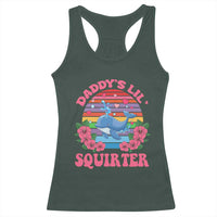 Funny Daddy's Lil Squirter Racerback Tank Top Cute Whale Inappropriate Embarrassing Adult Joke