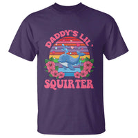 Funny Daddy's Lil Squirter T Shirt Cute Whale Inappropriate Embarrassing Adult Joke