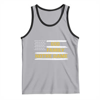 God Family Notre Dame Tank Top Indiana Fighting Irish Patriotic American Flag