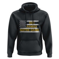 God Family Notre Dame Hoodie Indiana Fighting Irish Shamrock American Flag