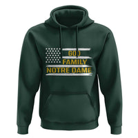 God Family Notre Dame Hoodie Indiana Fighting Irish Shamrock American Flag