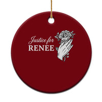 Justice for Renee Ceramic Ornament Floral Rose Memorial Minneapolis Jane 8 2026 Tribute - Wonder Print Shop