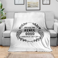 Justice for Renee Good Throw Blanket Minneapolis January 8 2026 Tribute Memorial Wreath - Wonder Print Shop