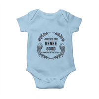 Justice for Renee Good Baby Onesie Minneapolis January 8 2026 Tribute Memorial Wreath - Wonder Print Shop