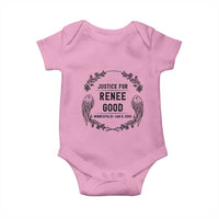 Justice for Renee Good Baby Onesie Minneapolis January 8 2026 Tribute Memorial Wreath - Wonder Print Shop
