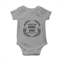 Justice for Renee Good Baby Onesie Minneapolis January 8 2026 Tribute Memorial Wreath - Wonder Print Shop