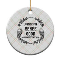 Justice for Renee Good Ceramic Ornament Minneapolis January 8 2026 Tribute Memorial Wreath - Wonder Print Shop