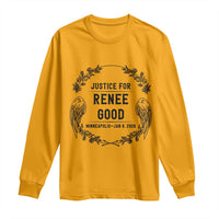 Justice for Renee Good Long Sleeve Shirt Minneapolis January 8 2026 Tribute Memorial Wreath - Wonder Print Shop