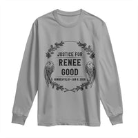 Justice for Renee Good Long Sleeve Shirt Minneapolis January 8 2026 Tribute Memorial Wreath - Wonder Print Shop