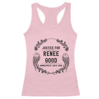 Justice for Renee Good Racerback Tank Top Minneapolis January 8 2026 Tribute Memorial Wreath - Wonder Print Shop