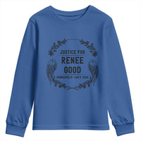Justice for Renee Good Youth Sweatshirt Minneapolis January 8 2026 Tribute Memorial Wreath - Wonder Print Shop