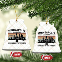Minneapolis January 8 2026 Justice Movement Ceramic Ornament Reckless in the Streets Protest - Wonder Print Shop