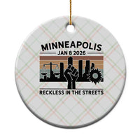 Minneapolis January 8 2026 Justice Movement Ceramic Ornament Reckless in the Streets Protest - Wonder Print Shop