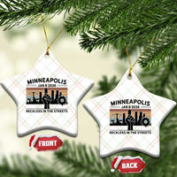 Minneapolis January 8 2026 Justice Movement Ceramic Ornament Reckless in the Streets Protest - Wonder Print Shop