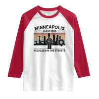 Minneapolis January 8 2026 Justice Movement Raglan Shirt Reckless in the Streets Protest - Wonder Print Shop