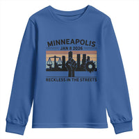 Minneapolis January 8 2026 Justice Movement Youth Sweatshirt Reckless in the Streets Protest - Wonder Print Shop