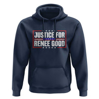Justice for Renee Good Patriotic Hoodie Minneapolis Jan 8 2026 Memorial Red White and Blue - Wonder Print Shop