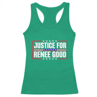 Justice for Renee Good Patriotic Racerback Tank Top Minneapolis Jan 8 2026 Memorial Red White and Blue - Wonder Print Shop