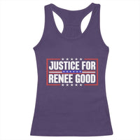 Justice for Renee Good Patriotic Racerback Tank Top Minneapolis Jan 8 2026 Memorial Red White and Blue - Wonder Print Shop