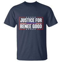 Justice for Renee Good Patriotic T Shirt Minneapolis Jan 8 2026 Memorial Red White and Blue - Wonder Print Shop