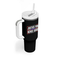 Justice for Renee Good Patriotic Tumbler With Handle Minneapolis Jan 8 2026 Memorial Red White and Blue - Wonder Print Shop