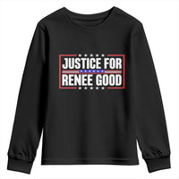 Justice for Renee Good Patriotic Youth Sweatshirt Minneapolis Jan 8 2026 Memorial Red White and Blue - Wonder Print Shop