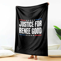 Justice for Renee Good Patriotic Throw Blanket Minneapolis Jan 8 2026 Memorial Tribute - Wonder Print Shop