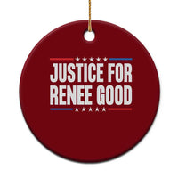 Justice for Renee Good Patriotic Ceramic Ornament Minneapolis Jan 8 2026 Memorial Tribute - Wonder Print Shop