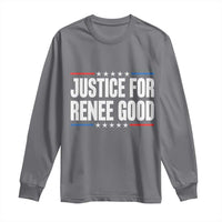 Justice for Renee Good Patriotic Long Sleeve Shirt Minneapolis Jan 8 2026 Memorial Tribute - Wonder Print Shop