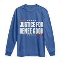 Justice for Renee Good Patriotic Long Sleeve Shirt Minneapolis Jan 8 2026 Memorial Tribute - Wonder Print Shop