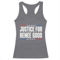 Justice for Renee Good Patriotic Racerback Tank Top Minneapolis Jan 8 2026 Memorial Tribute - Wonder Print Shop