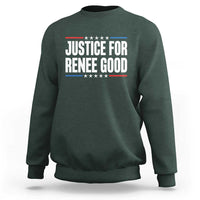 Justice for Renee Good Patriotic Sweatshirt Minneapolis Jan 8 2026 Memorial Tribute - Wonder Print Shop