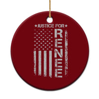 Justice for Renee American Flag Ceramic Ornament Minneapolis Jan 8 2026 Memorial Tribute - Wonder Print Shop