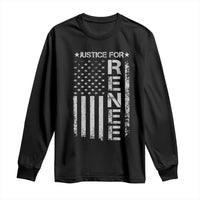Justice for Renee American Flag Long Sleeve Shirt Minneapolis Jan 8 2026 Memorial Tribute - Wonder Print Shop