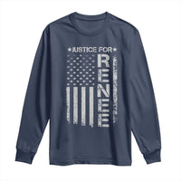 Justice for Renee American Flag Long Sleeve Shirt Minneapolis Jan 8 2026 Memorial Tribute - Wonder Print Shop