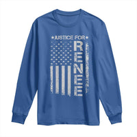 Justice for Renee American Flag Long Sleeve Shirt Minneapolis Jan 8 2026 Memorial Tribute - Wonder Print Shop