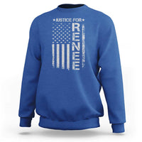Justice for Renee American Flag Sweatshirt Minneapolis Jan 8 2026 Memorial Tribute - Wonder Print Shop
