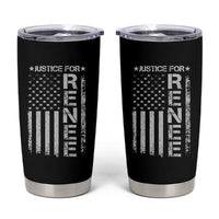 Justice for Renee American Flag Tumbler Cup Minneapolis Jan 8 2026 Memorial Tribute - Wonder Print Shop