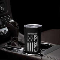 Justice for Renee American Flag Tumbler Cup Minneapolis Jan 8 2026 Memorial Tribute - Wonder Print Shop