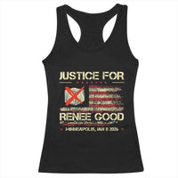 Justice for Renee Good Racerback Tank Top Minneapolis Jan 8 2026 American Flag Stop Ice - Wonder Print Shop