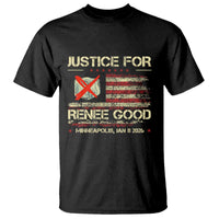 Justice for Renee Good T Shirt Minneapolis Jan 8 2026 American Flag Stop Ice - Wonder Print Shop