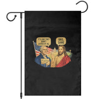 Funny George Washington and Jesus Conversation Garden Flag Patriotic Commentary Historical Icons