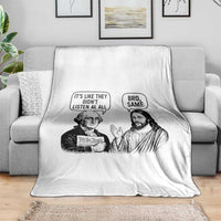 Funny George Washington and Jesus Satire Throw Blanket Political Commentary Founding Fathers and Faith