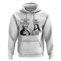 Funny George Washington and Jesus Satire Hoodie Political Commentary Founding Fathers and Faith