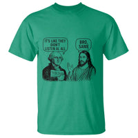 Funny George Washington and Jesus Satire T Shirt Political Commentary Founding Fathers and Faith