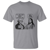 Funny George Washington and Jesus Satire T Shirt Political Commentary Founding Fathers and Faith