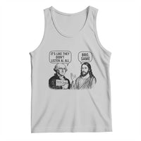 Funny George Washington and Jesus Satire Tank Top Political Commentary Founding Fathers and Faith